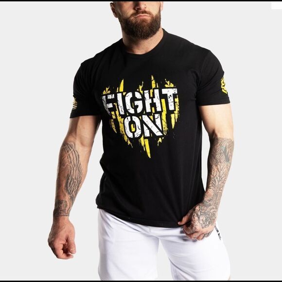Other - Fight on black and yellow short sleeve Mens t-shirt size large
